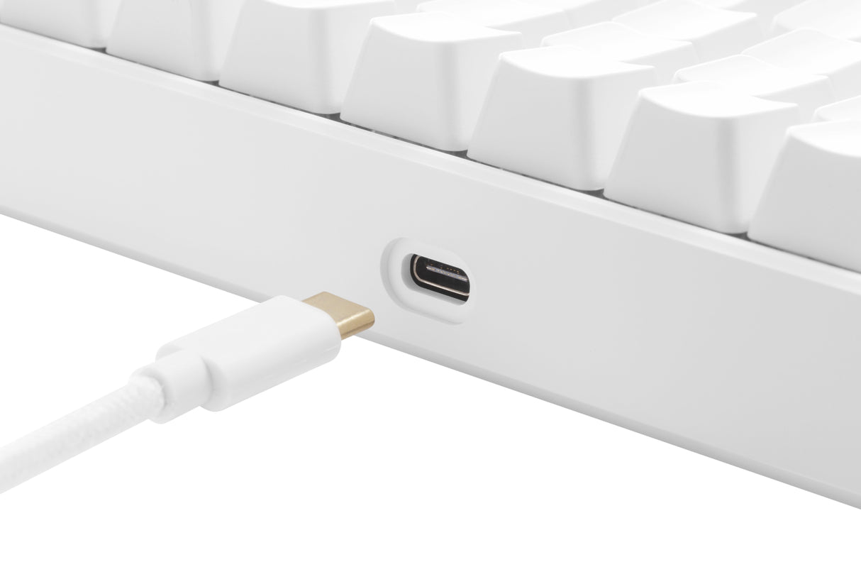 EAN 7333048053671 - Deltaco Gaming GAM-100-W-DE teclado Juego USB + RF Wireless + Bluetooth QWERTZ Alemán Blanco imagen 3