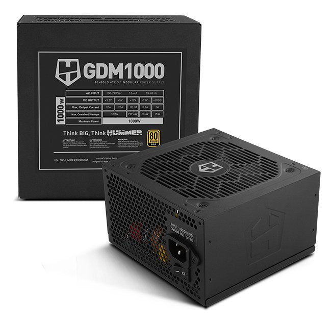 EAN 8436587976070 - NOX Hummer GDM 1000W GOLD unidad de fuente de alimentación 20+4 pin ATX ATX Negro imagen 9