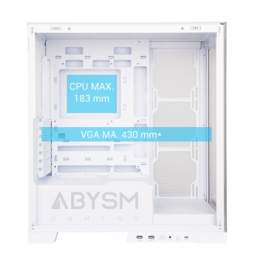 EAN 6974560223275 - ABYSM Danube Sava H500 White Escritorio Transparente, Blanco imagen 5
