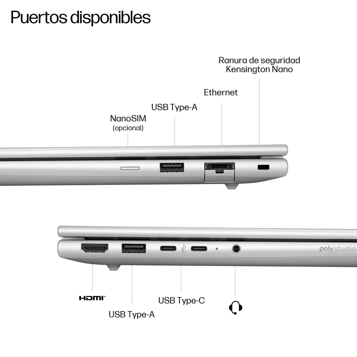 EAN 0199764324726 - HP ProBook 4 G1q Notebook Next Gen AI Wolf Pro Security Edition Copilot+ PC Snapdragon X1-26-100 Portátil imagen 4
