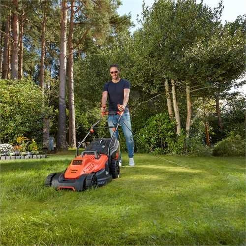 EAN 5035048682838 - Black & Decker BEMW481BH cortadora de césped Cortacésped manual Corriente alterna Negro, Naranja imagen 4