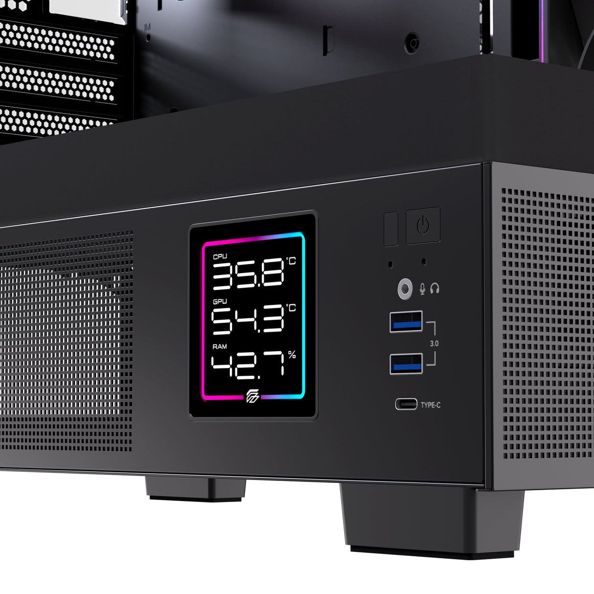 EAN 6977277360011 - Einarex EXCS-SM-51DR-B carcasa de ordenador Micro Torre Negro imagen 11
