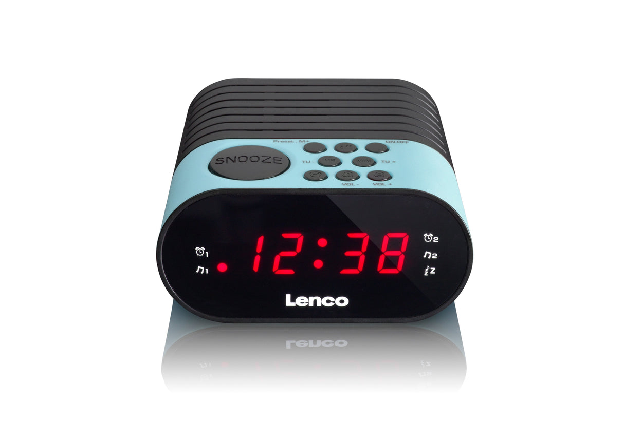 Lenco Cr-07 Radio Reloj Negro, Azul