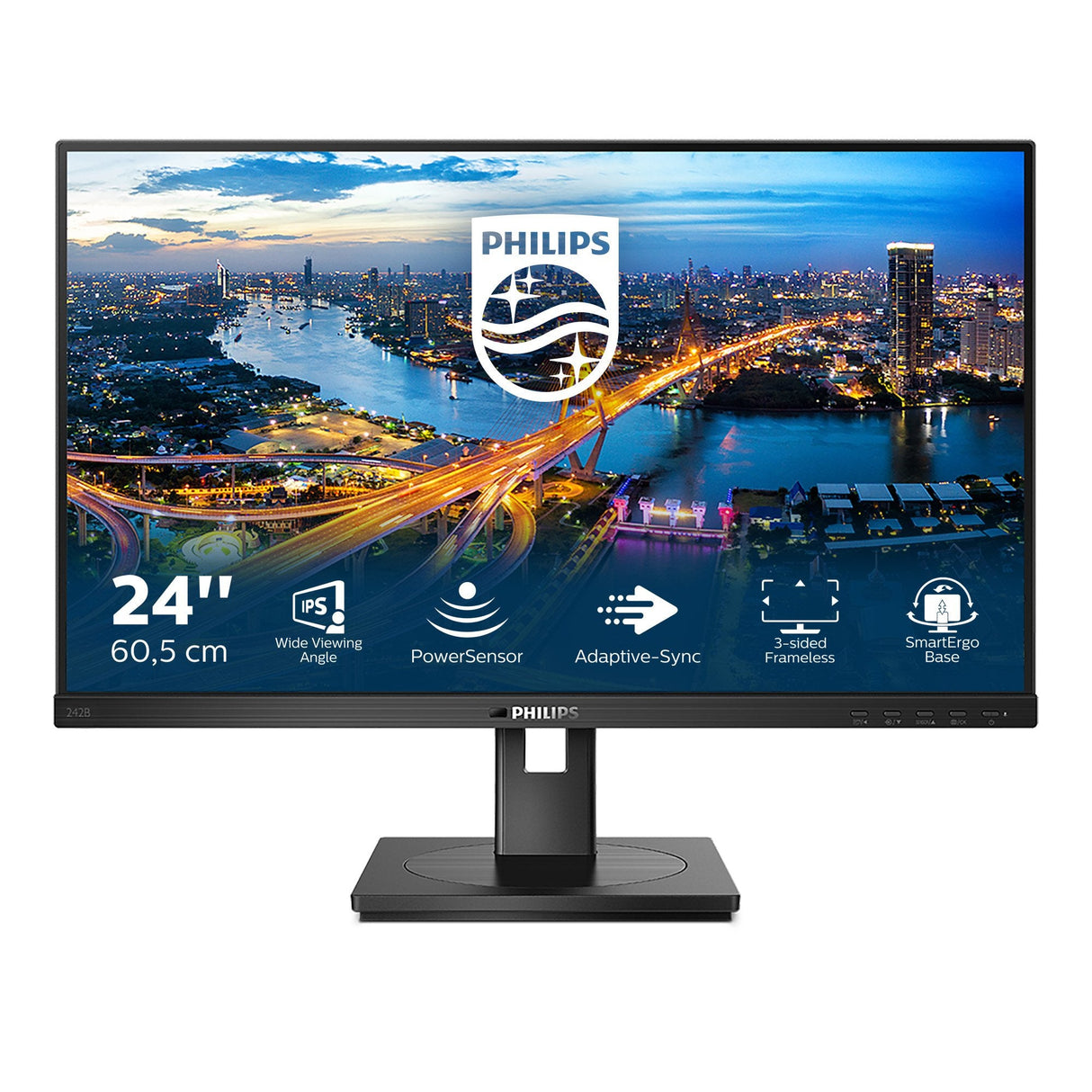 Monitor Philips B Line 242b1/00 242b1 23.8 Ips Dvi Hdmi Dp Pivot
