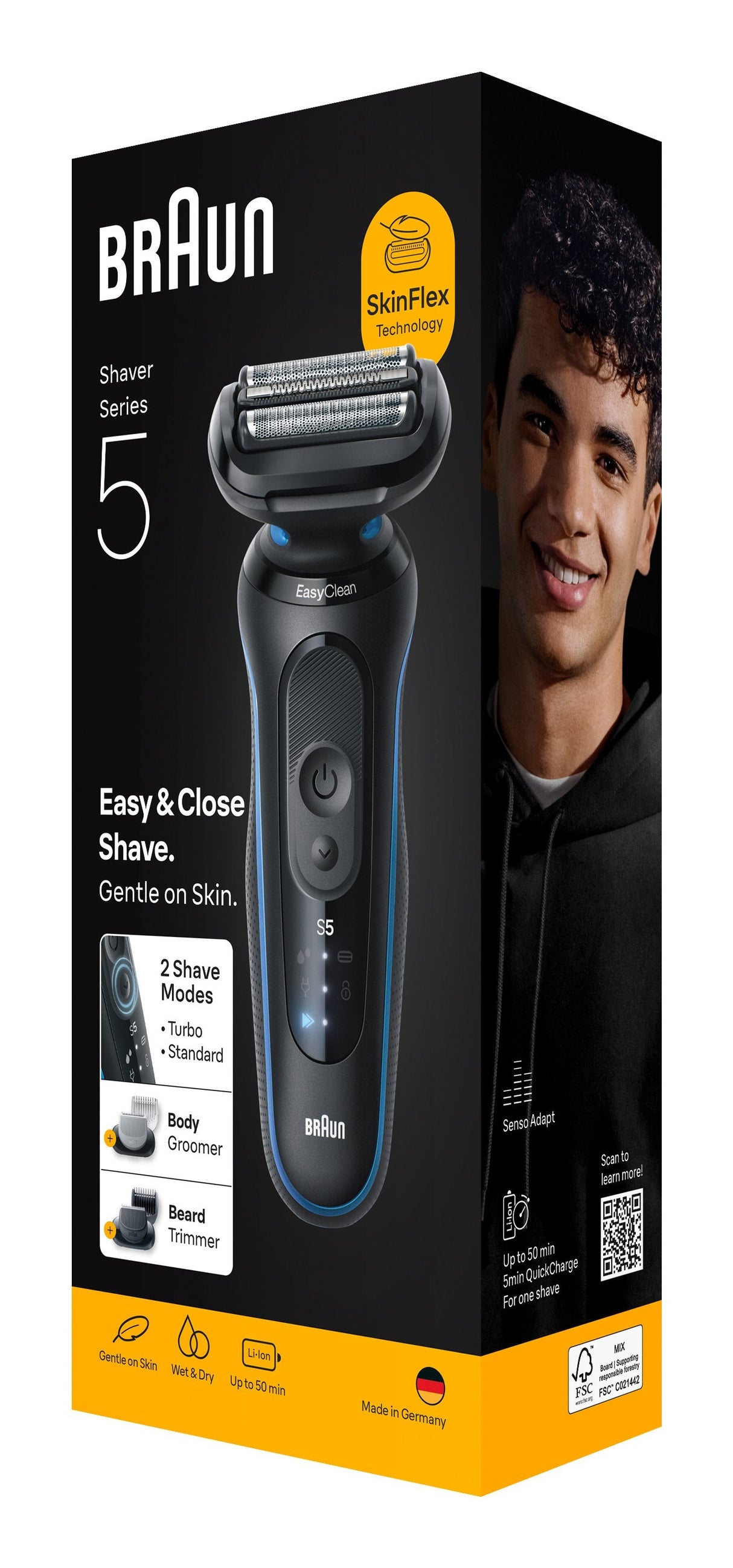 Braun Series 5 52-B1650s (Negro/Azul) 8700216645249