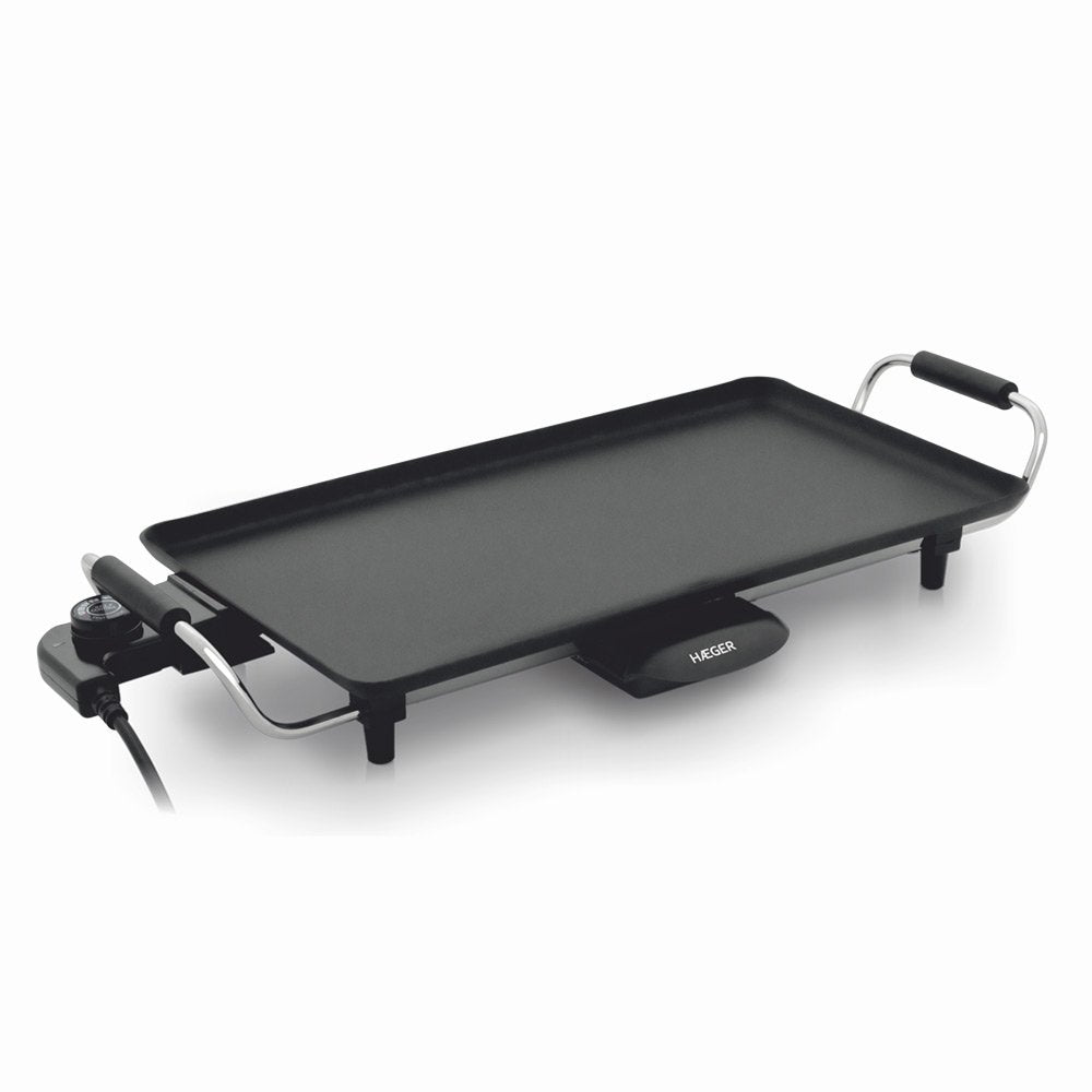 Plancha Eléctrica Para Asar Haeger Baking Plate 200w 460*260mm Grill Eléctrico Bandeja De Residuos 5 Niveles De Temperatura