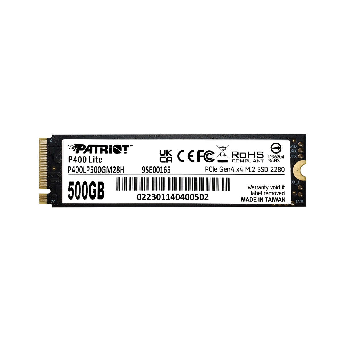 Ssd Patriot 500gb M.2 P400 Lite Pcie 4x4 Nvme 3500/2400