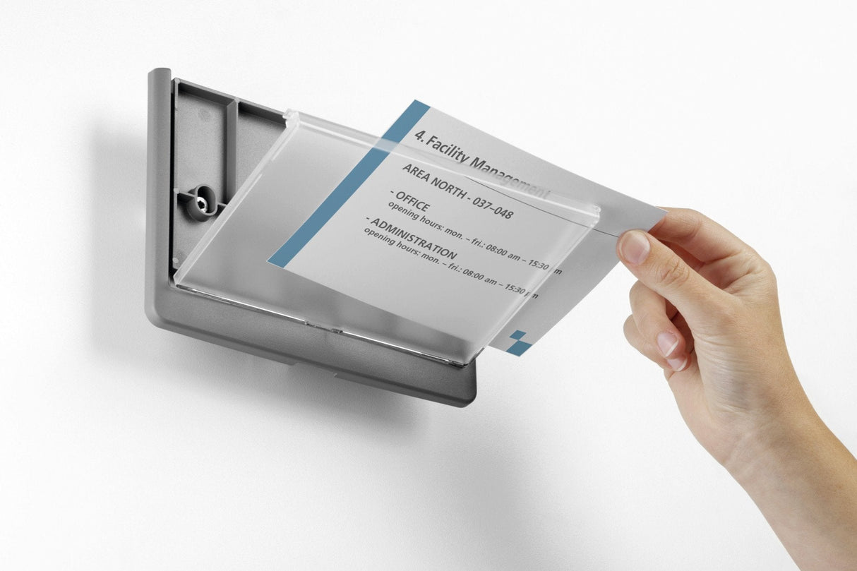 Cartel Para Puerta Duradero Clcksigna5 210x148,5 Adhesivo Escritura. Grafito