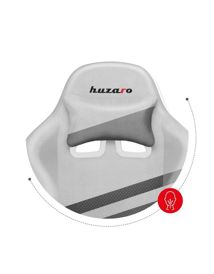 EAN 5903796013191 - Huzaro FORCE 4.4 Silla para videojuegos de PC Asiento (de seguridad) de butaca Gris, Blanco imagen 9