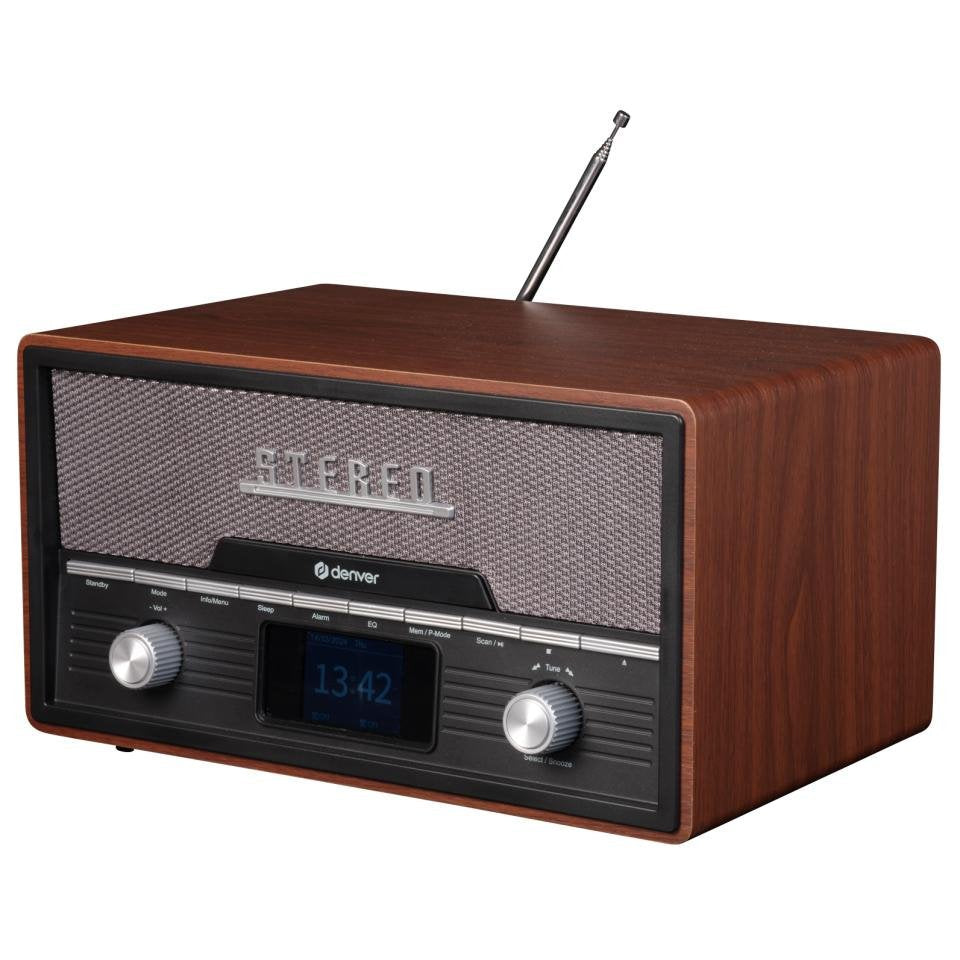 Denver Mda-525dw Retro-Anlage Dab+/Fm/Bt/Cd Holz Dunkel