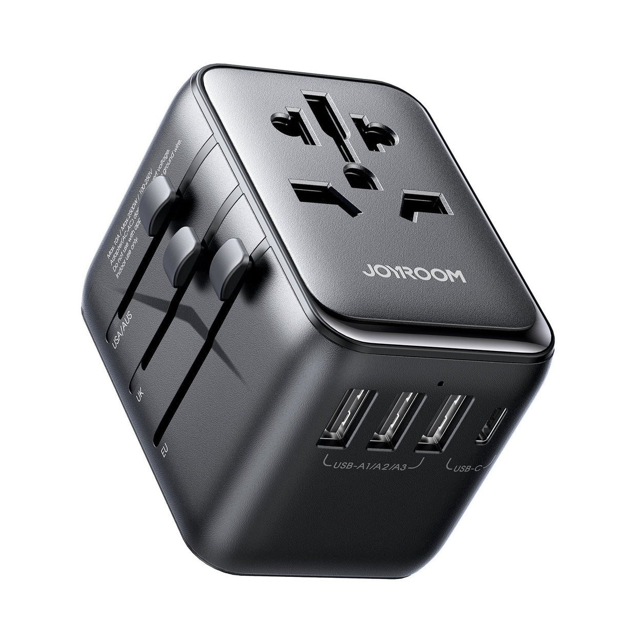 Adapter Podrózny Joyroom Jr-Tcw01 Uniwersalny 17w Eu / Us / Uk / Jp / Au / Cn - Negro