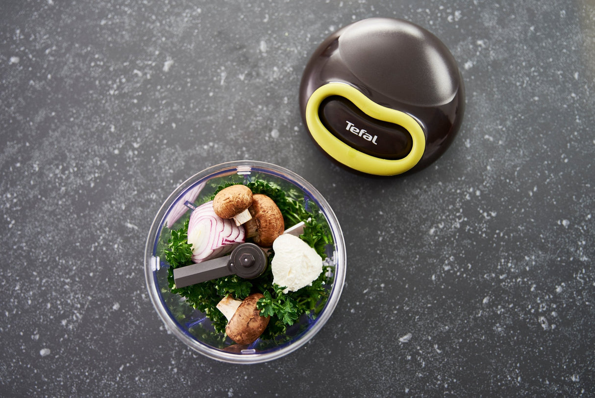 Tefal 5-Sekunden Zerkleinerer, Maxi-Kit Mit 4 Klingen (Negro/Verde, Manuell, 900ml) K13210