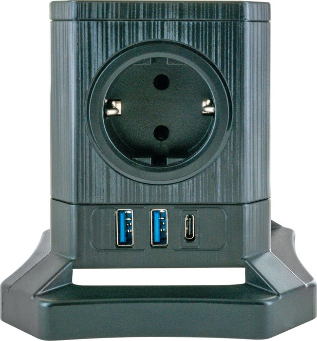 Tomas Schwaiger Power Tower 5 Elementos 7xschuko+2x Usb, 1,8m