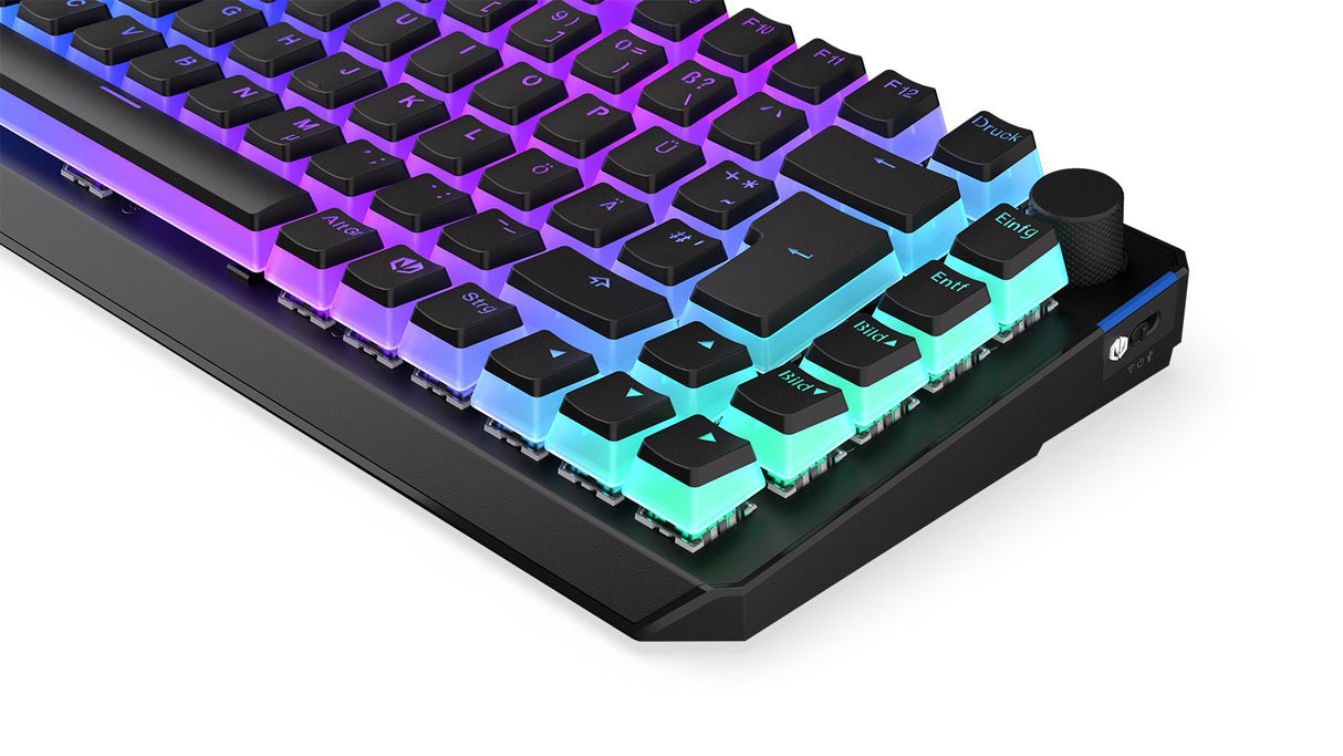 Teclado Alemán Endorfy Thock 75% Rf Inalámbrica + Usb Qwertz Negro