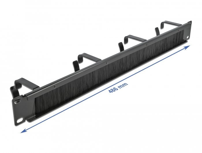 Delock 19? Cablemanagement Bürstenleiste Mit 4 Bügeln 1 He Schwarz