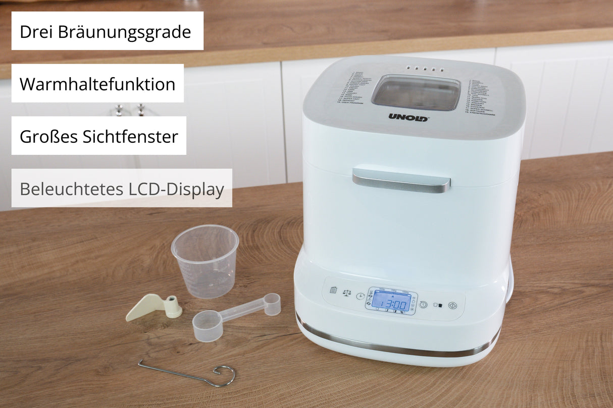 EAN 4011689681202 - Unold Backmeister Bernd 68120 panificadora 550 W Blanco imagen 10