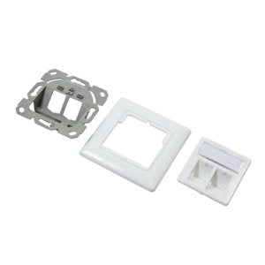 Logilink Nk4021 Caja 2 Módulos Placa Keystone Blanco Puro