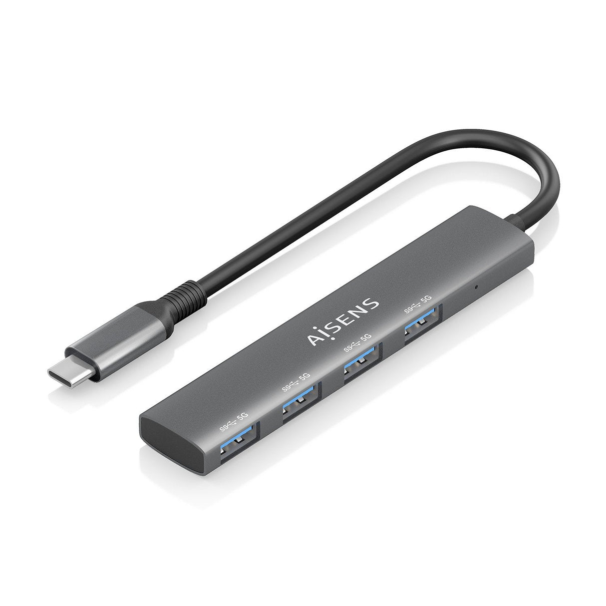 Aisens Hub Usb 3.1 Usb-C, Usb-C/M-4xtipo A/H, Gris, 15cm