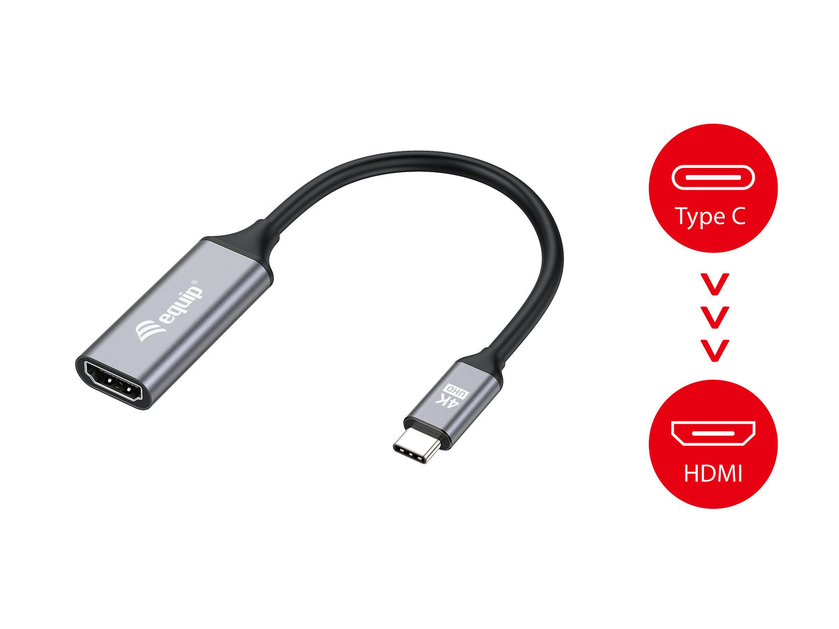 EAN 4015867229996 - Equip 133491 adaptador de cable de vídeo 0,15 m USB Tipo C Negro, Gris imagen 5