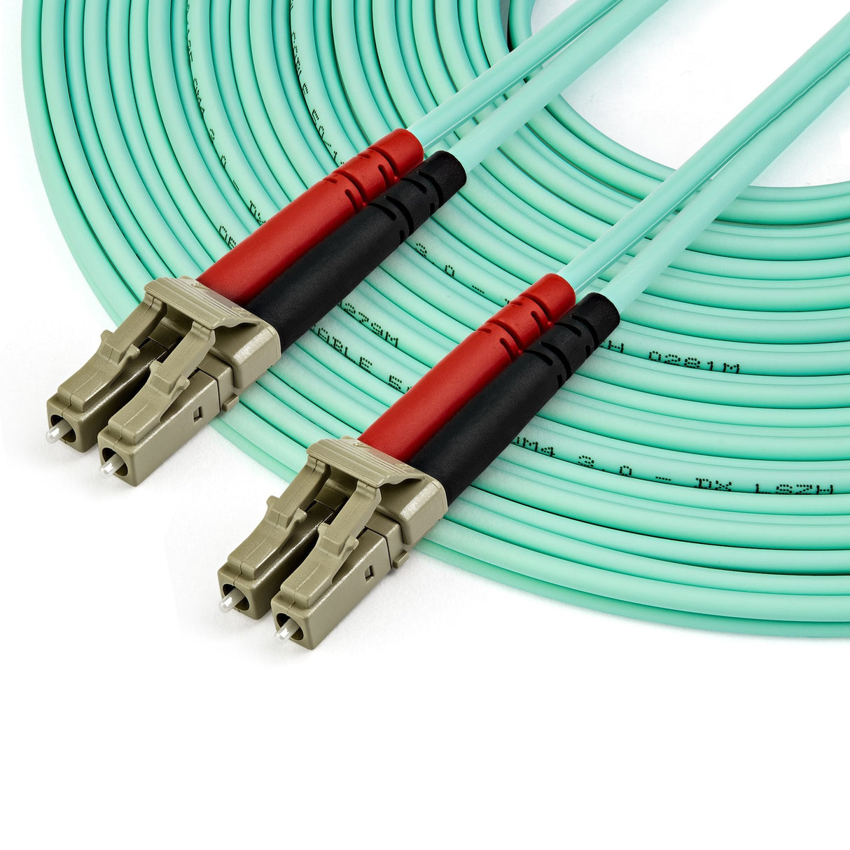Startech.Com Cable De 10m De Fibra Óptica Multimodo Dúplex 50/125 Lc A Lc - Aqua - Om4 - Lszh, 10 M, Lszh, Om4, Lc, Lc, Aqua
