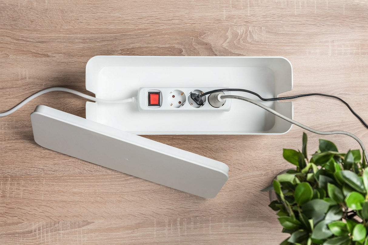 Caja Organizadora De Cables Digitus, Blanca, Juego De 3 (S,M,L)