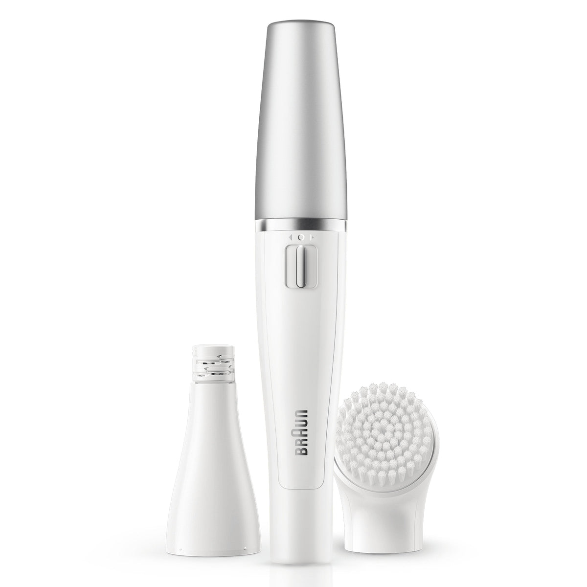 Braun Face Se810 Facial Epilator & Cleansing Brush, White Silver