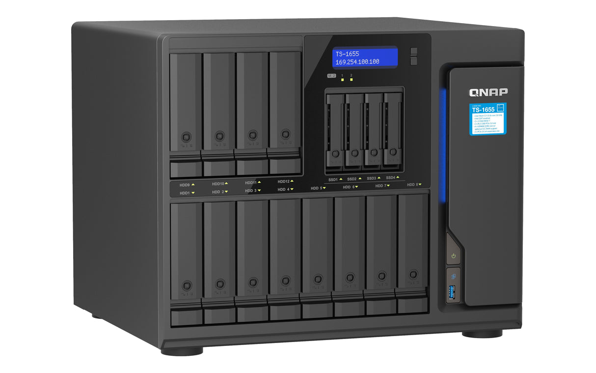EAN 4711103083178 - QNAP TS-1655 NAS Torre Intel Atom® C5125 8 GB DDR4 0 TB QNAP Turbo System Negro imagen 7