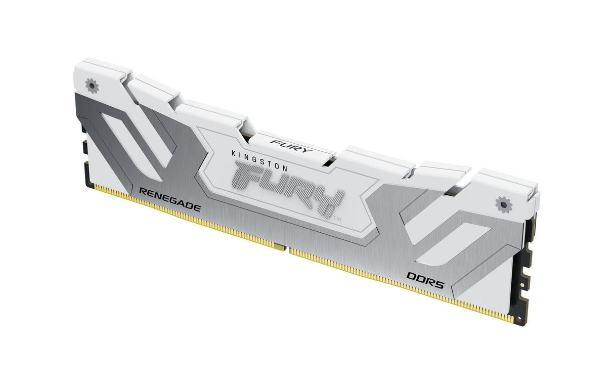 Memoria Kingston Fury 24 Gb 24x1 Gb Ddr5-8800, Plateado/Blanco, Kf588cu42rw-24, Renegade, Intel Xmp Kf588cu42rw-24