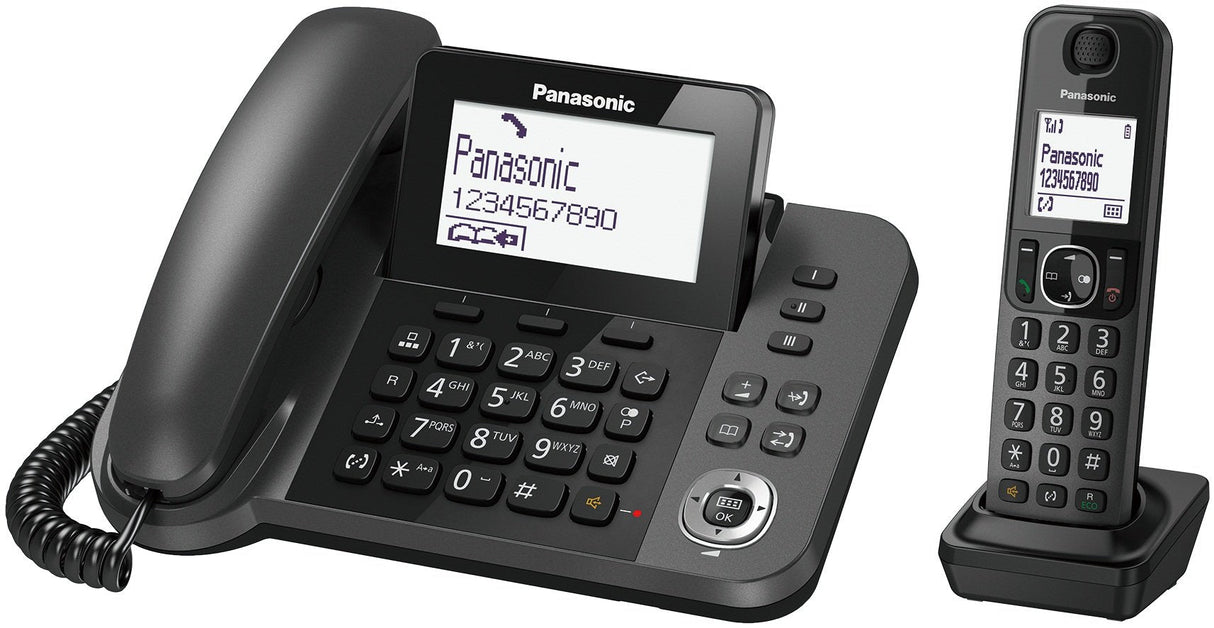 Teléfono Panasonic Kx-Tgf310 Dect Identificador De Llamadas Negro