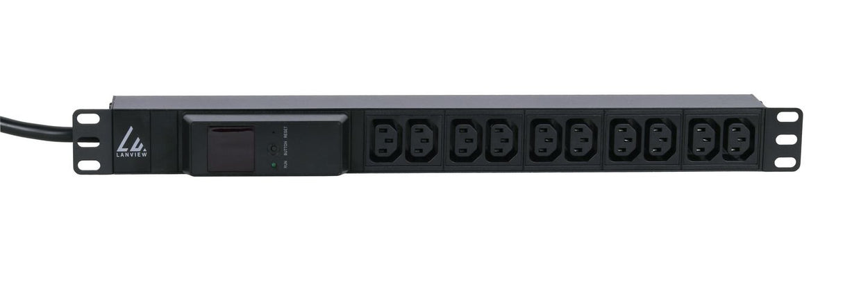 EAN 5704174320692 - Lanview LVR261877 unidad de distribución de energía (PDU) 10 salidas AC 1U Negro imagen 2