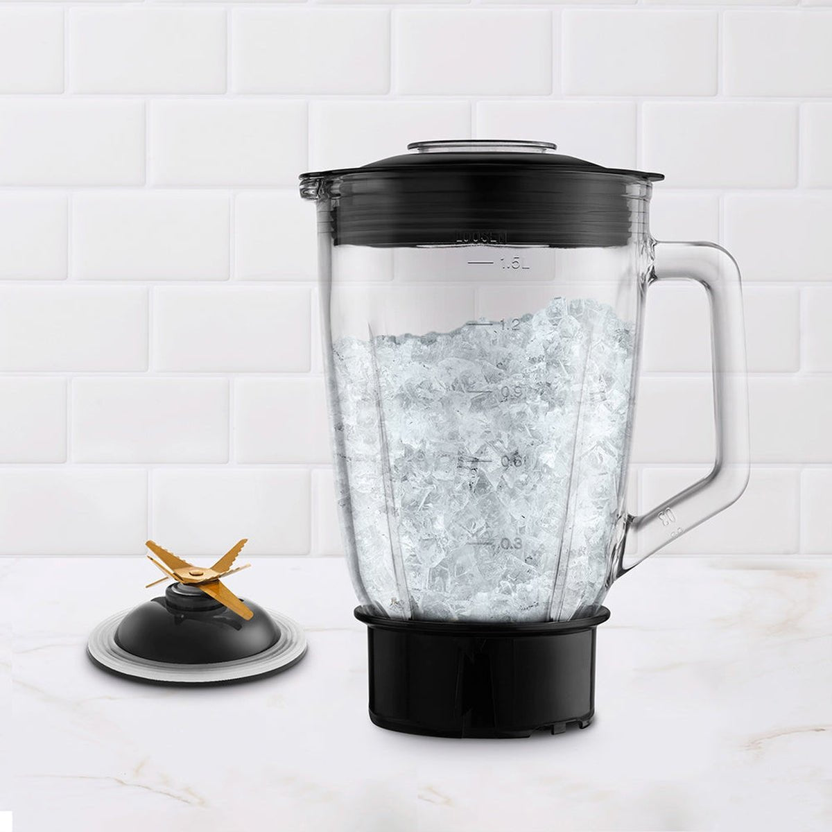 EAN 8422160057601 - Ufesa 70205760 licuadora 1,5 L Batidora de vaso 1500 W Negro, Acero inoxidable imagen 5