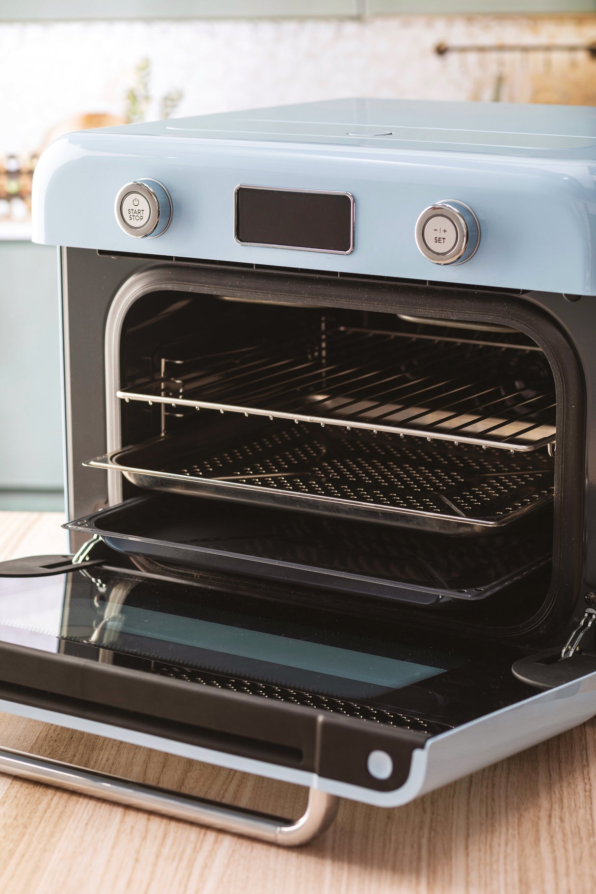 EAN 8017709333874 - Smeg COF01PBEU horno de vapor Pequeño Azul Botones, Giratorio imagen 24