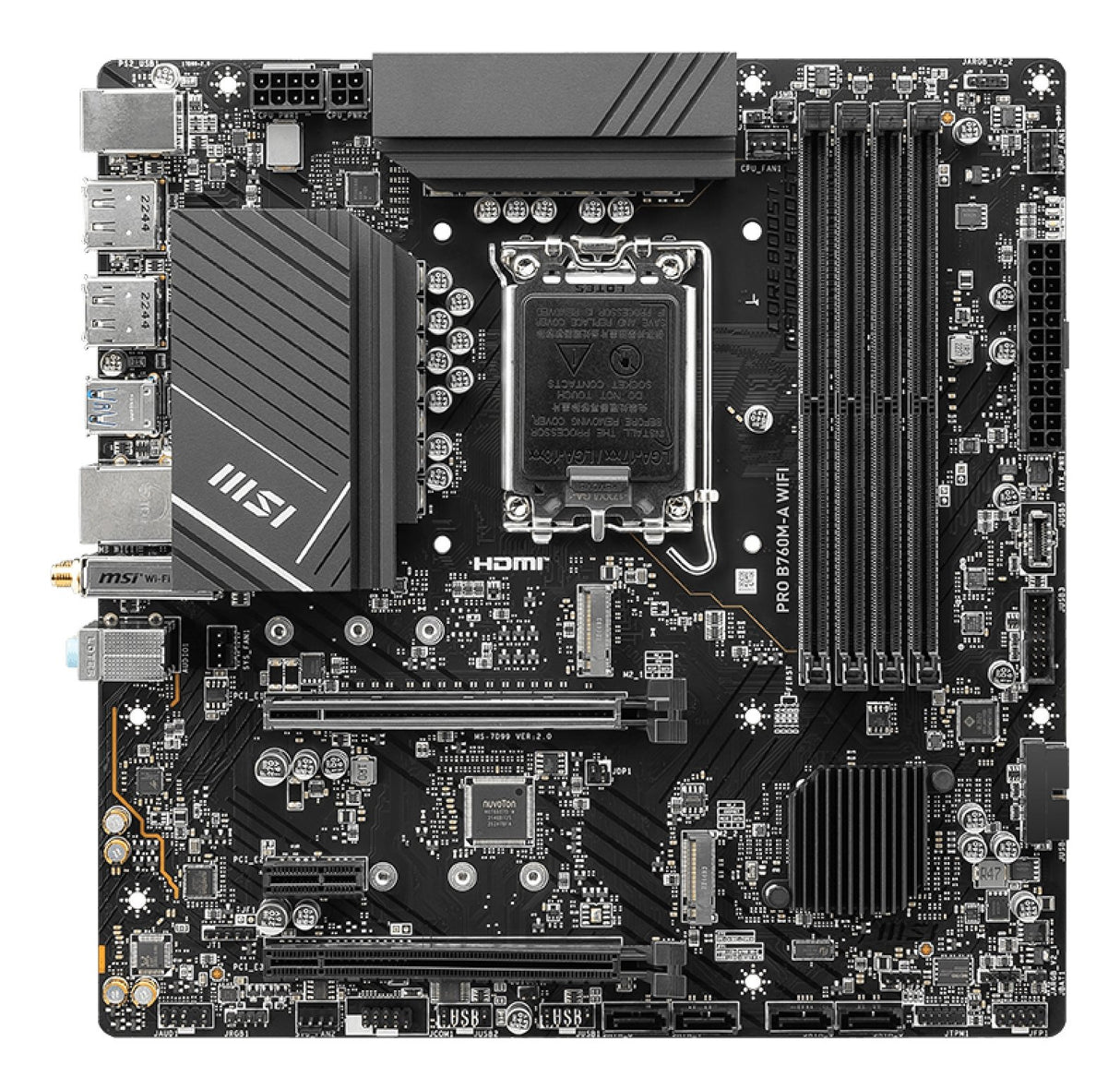 EAN 4711377059572 - MSI PRO B760M-A WIFI placa base Intel B760 LGA 1700 micro ATX imagen 2