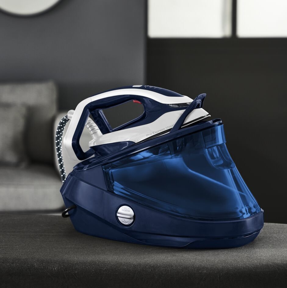 Estación De Planchado Tefal Pro Express Vision Gv9812e0 A Vapor 3000 W 1,1 L Suela Durilium Airglide Autoclean Azul, Blanco