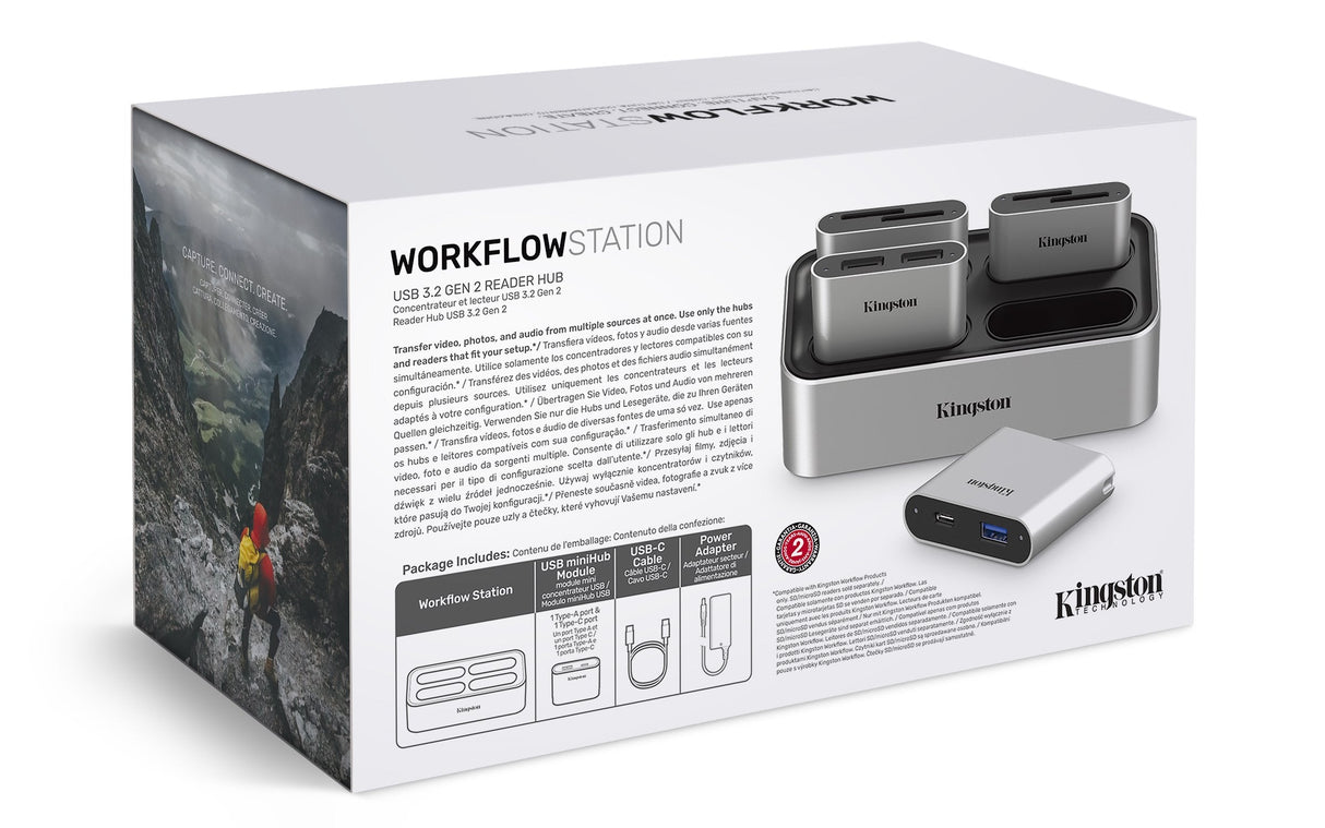EAN 740617307733 - Kingston Technology Workflow Station USB 3.2 Gen 2 (3.1 Gen 2) Type-C Negro, Plata imagen 6