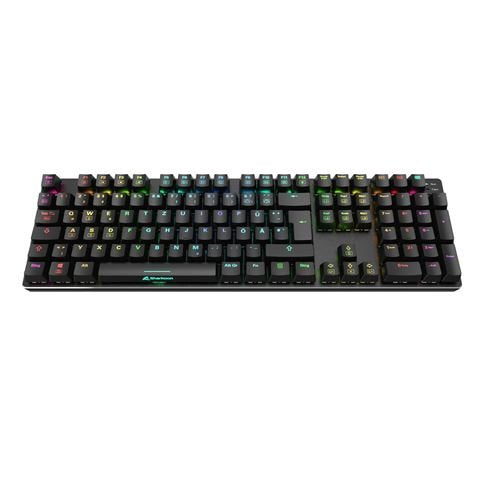 Sharkoon Skiller Sgk36w, Teclado De Juegos Negro, De-Layout, Huano Red 4044951040483
