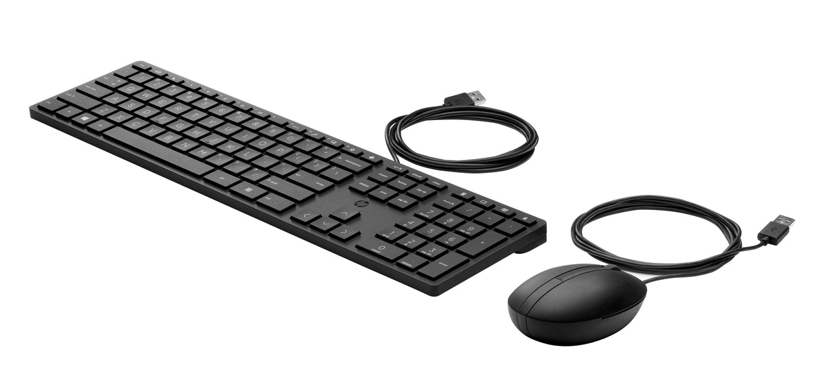 Teclado (Aleman) + Raton Hp Wired Desktop 320mk, 9sr36aa#Abd