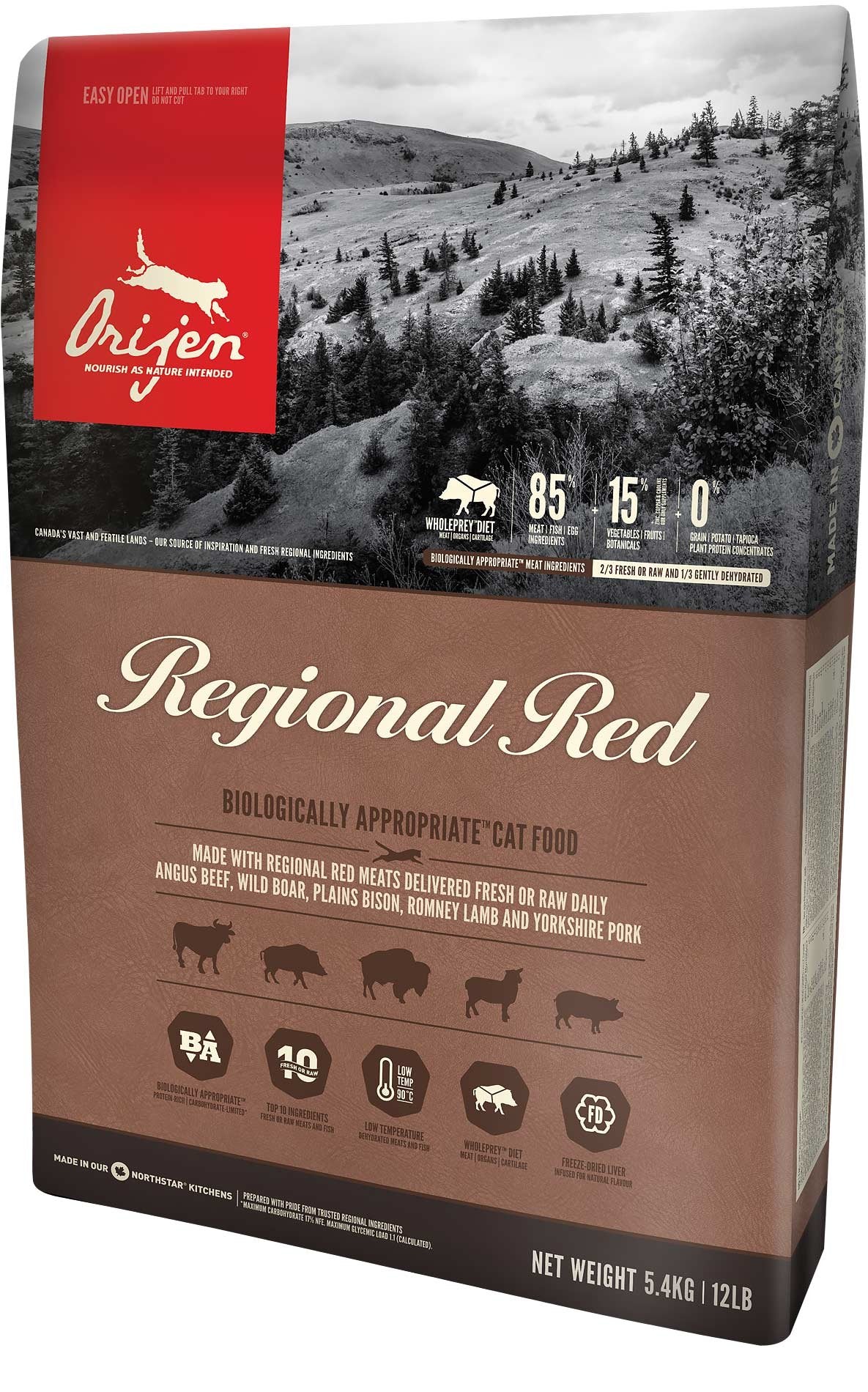 Comida Seca Para Gatos Orijen Regional Red Cat 5,4kg