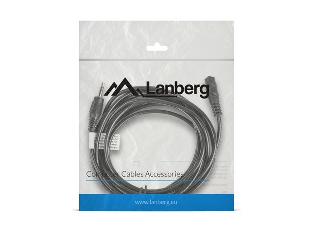 Lanberg Cable Estereo Ca-Mjfj-10cc-0030-Bk Jack 3.5mm Macho A Jack 3.5mm Hembra,3 Metros