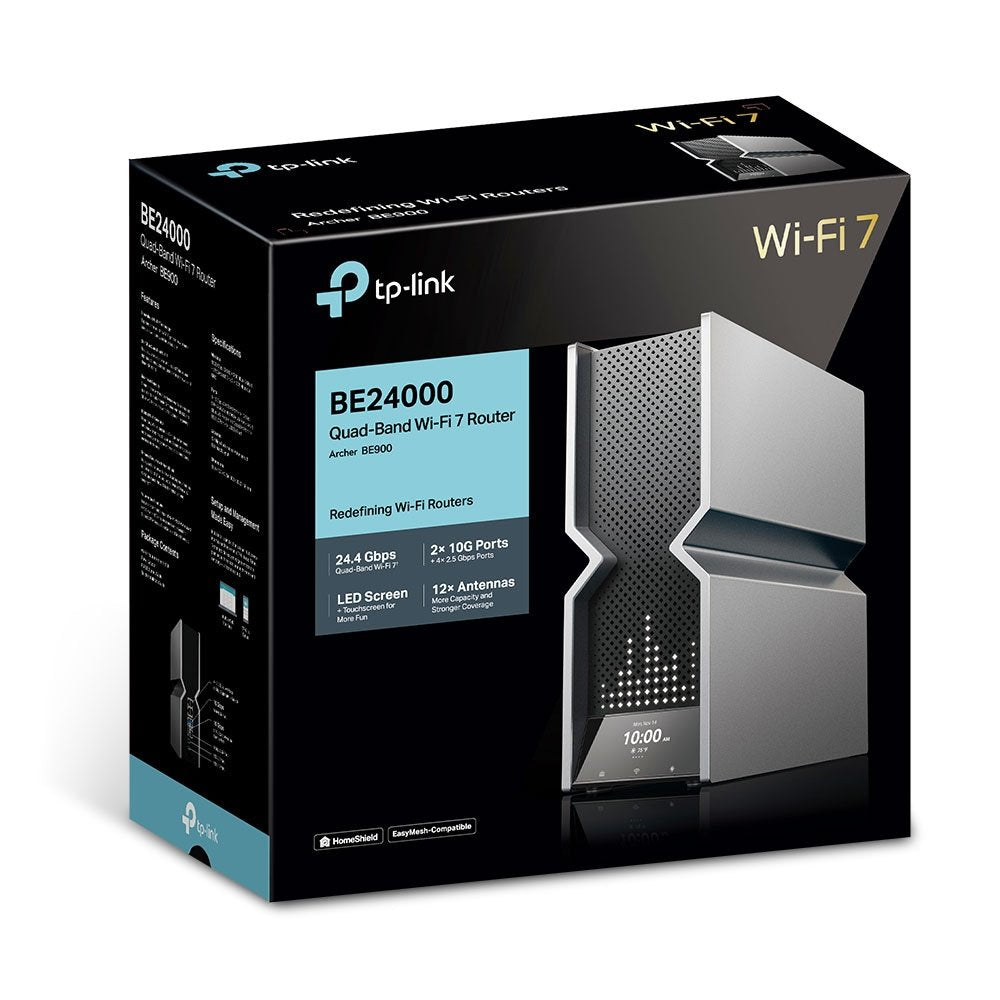 Tp-Link Be24000 Quad Band Wi-Fi 7 Router 1376mbps At 2.4 Ghz + 5760mbps At 5ghz 1 + 5760mb