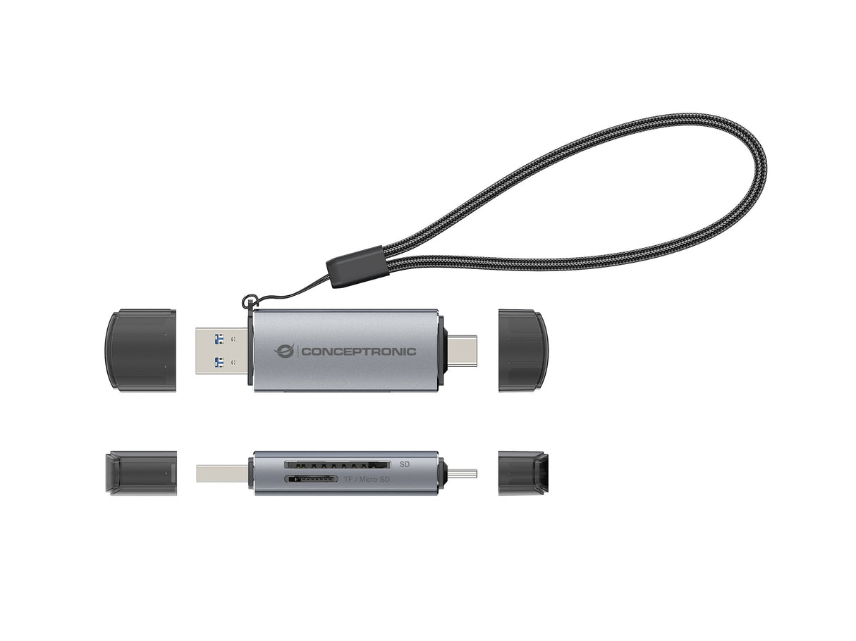 Lector De Tarjetas Conceptronic Usb-C Usb-A -> Micro Sd Tf Sw
