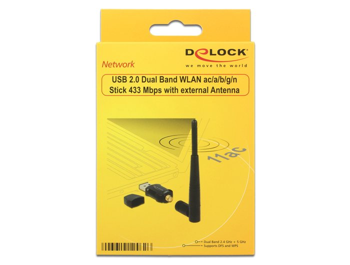 Delock 12462 Wlan Usb 2.0 Dualband 2.4/5 Ghz Wlan_ac 433