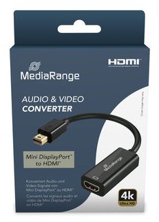 Mediarange Mini Displayport Zu Hdmi Convertidor, 20cm, Sw