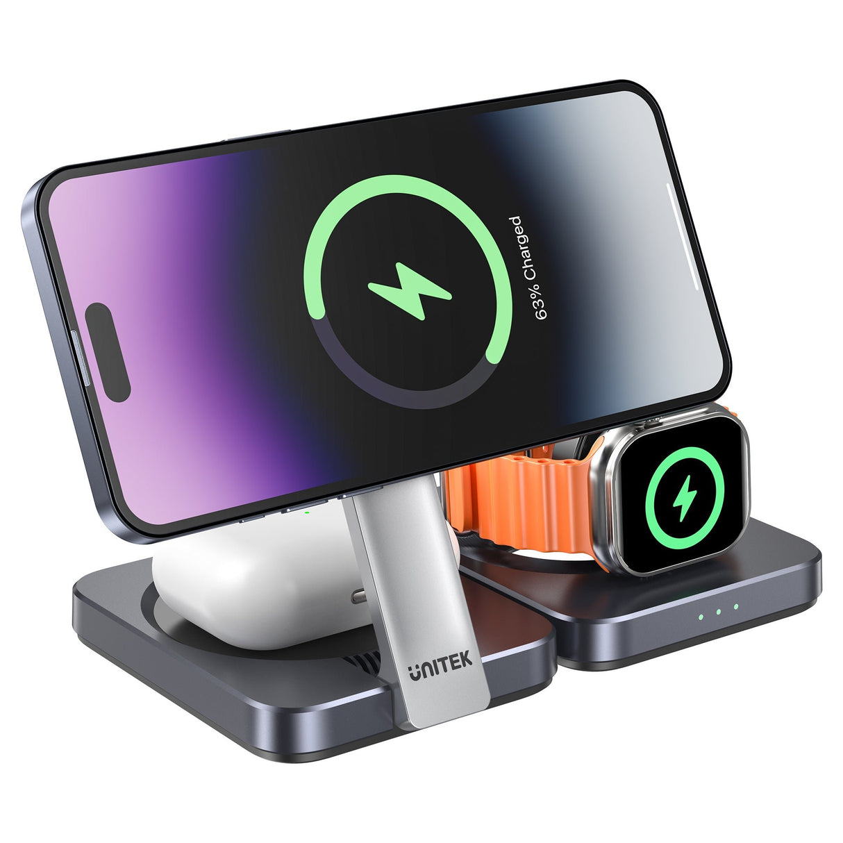 EAN 4894160055514 - UNITEK P1300AGY01 cargador de dispositivo móvil Auriculares, Smartphone, Reloj inteligente Gris USB Carga imagen 7