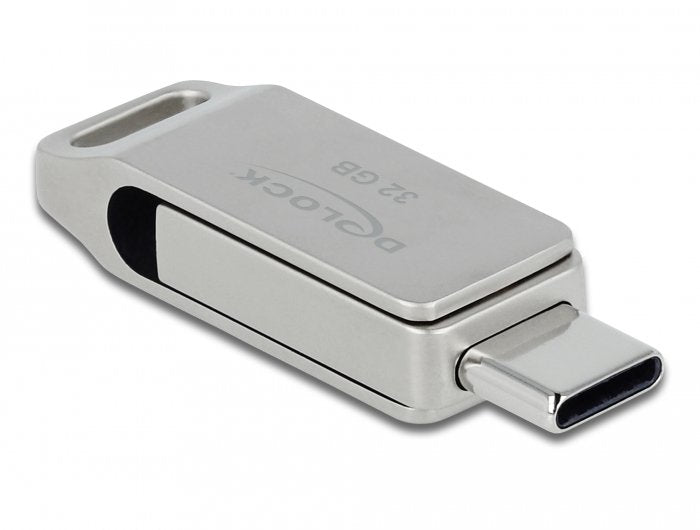 Delock 54074 Unidad Flash Usb 32 Gb Usb Type-A / Usb Type-C 3.2 Gen 1 (3.1 Gen 1) Plata