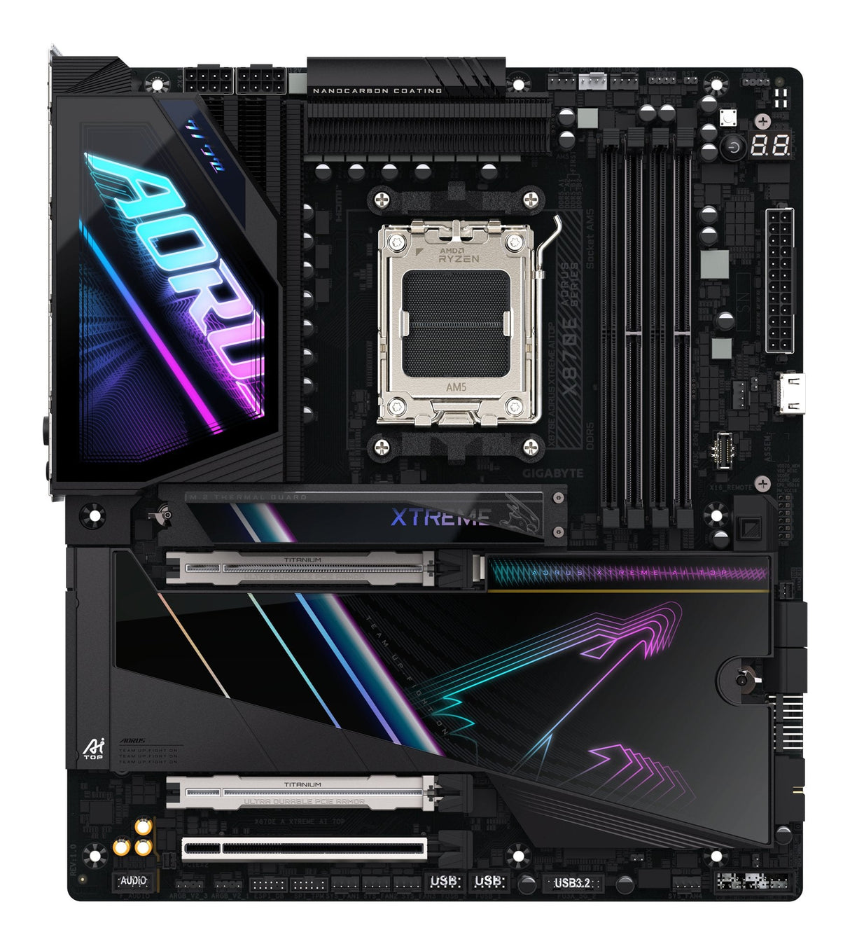 EAN 4719331866150 - GIGABYTE X870E AORUS XTREME AI TOP AMD X870E Zócalo AM5 ATX extendida imagen 2