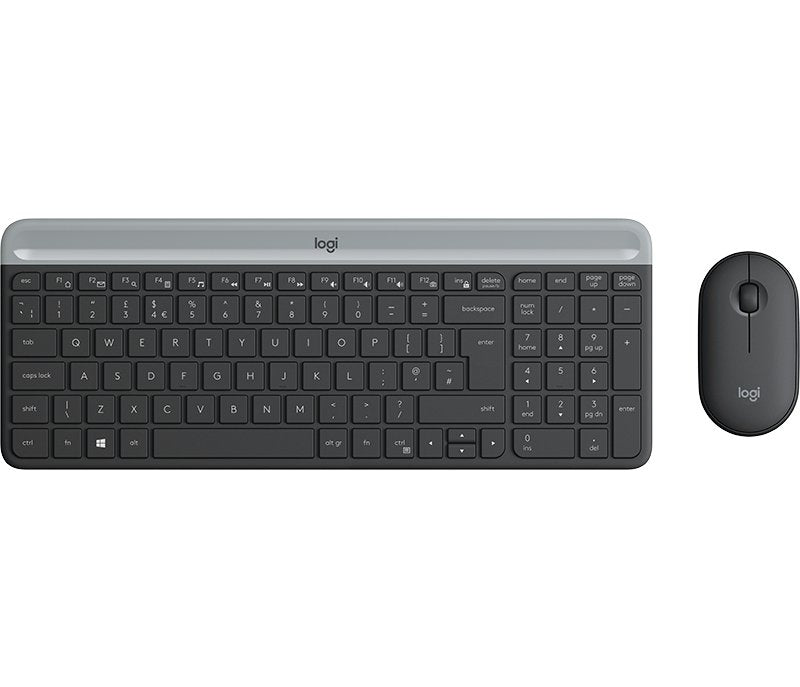 Teclado Alemán Logitech Mk470 Ratón Incluido Usb Qwertz Grafito