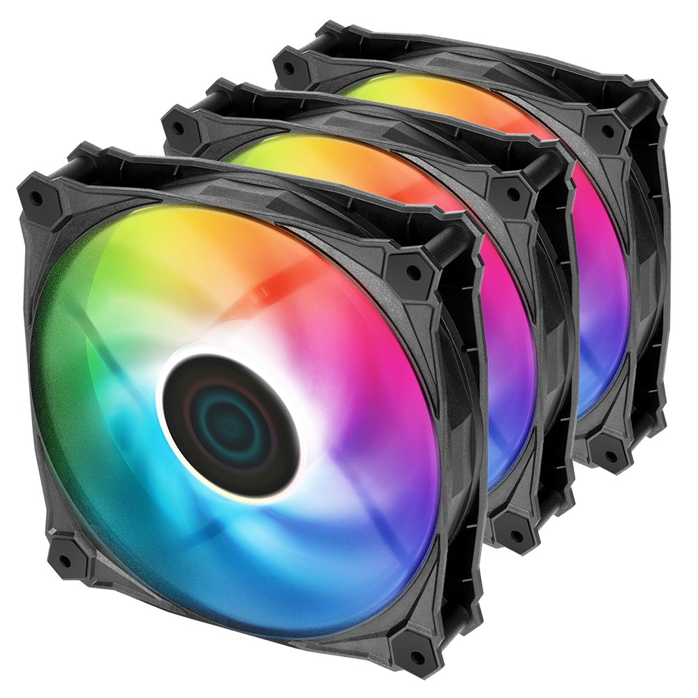 EAN 1230000071932 - Iceberg Thermal IceGALE Lightning ARGB Carcasa del ordenador Ventilador 12 cm Negro 3 pieza(s) imagen 1