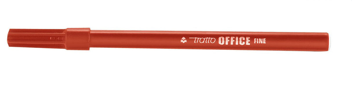 Tratto Office Fine Rotulador Punta De Fibra Rojo - Caja 12 Unidades-