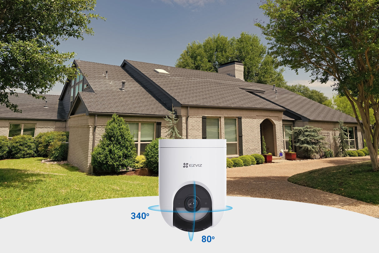 Ezviz Camara Wifi Exterior Hb8 2k+ 4mp Panoramica/Inclinacion Con Bateria